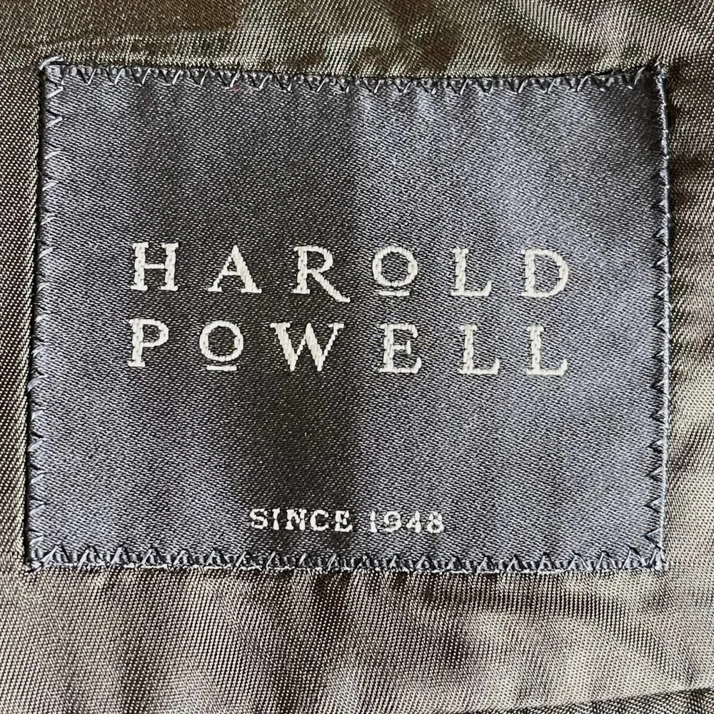 Harold Powell Vintage Blazer Green Silk Wool Blend Academia Size 40 Reg